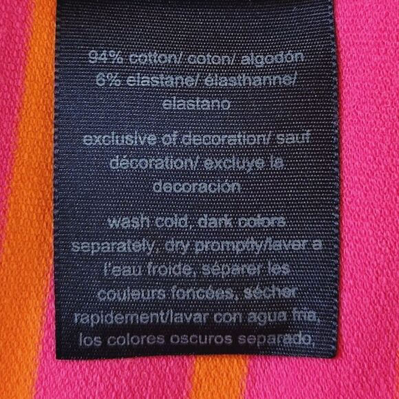 Tommy Hilfiger Pink Striped  Sleeveless Zip Polo Shirt Size 1X NWOT - Picture 6 of 7